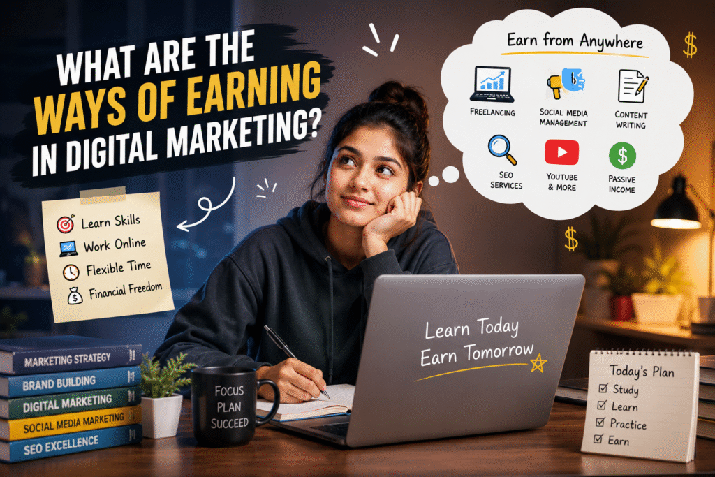 What are the ways of earning in Digital Marketing