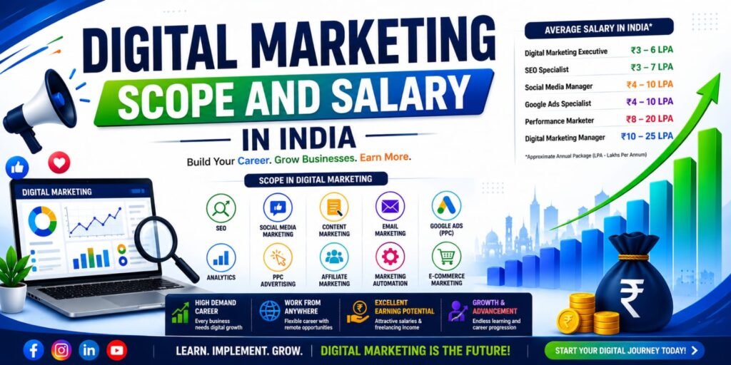 Digital Marketing Scope and Salary in India
