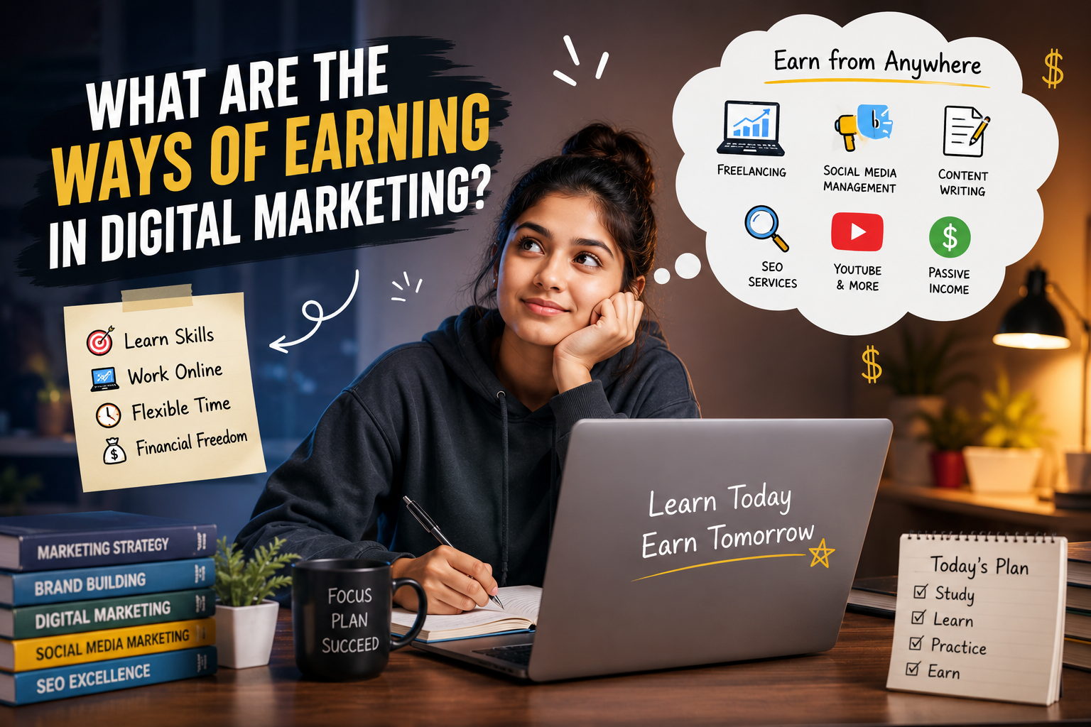 What are the ways of earning in Digital Marketing
